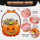 🎃 Halloween átlátszó tökmintás ajándéktasakok – Ünnepi csomagolás, cukorkáknak ✨