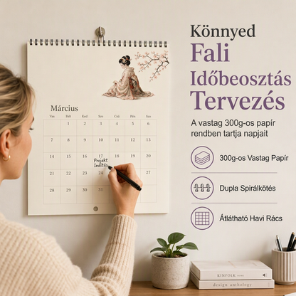 📅 2027-es fali naptár vastag papírral – Tartós, praktikus, áttekinthető ✨