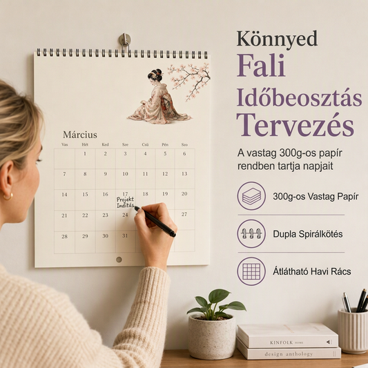 📅 2027-es fali naptár vastag papírral – Tartós, praktikus, áttekinthető ✨