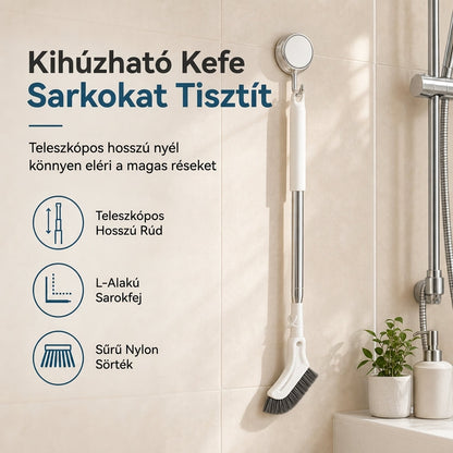 🧹 Multifunkciós hosszabbítható nyélű padlósúroló kefe – Praktikus, hatékony tisztítás ✨