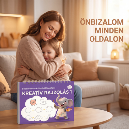 🖍️ Újrafelhasználható írásgyakorló füzet – Barázdált kalligráfia, gyerekeknek 📦