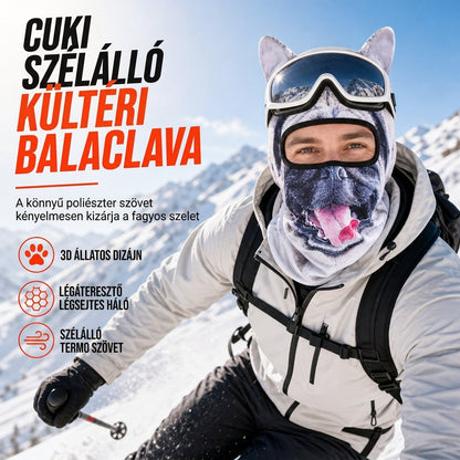 😜🐾 Állatmintás balaclava – Szélálló, arcmaszk, szórakoztató 🔥