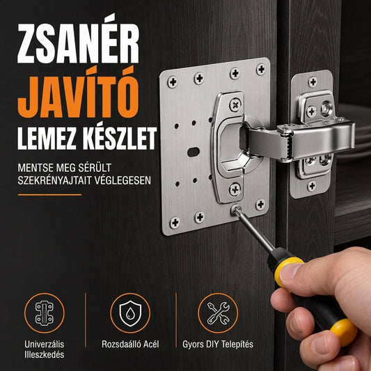 🔩 Univerzális zsanérjavító készlet – Csavarokkal, bútorkárpitozáshoz 📦