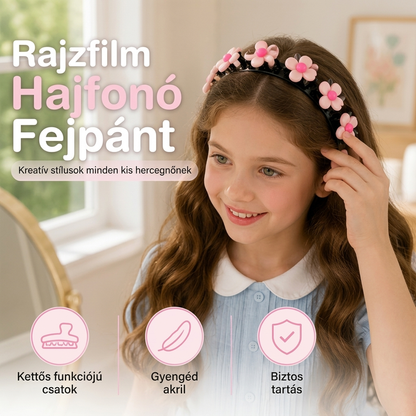 🎀 Aranyos rajzfilm stílusú hajpánt lányoknak – Cuki design, kényelmes viselet ✨