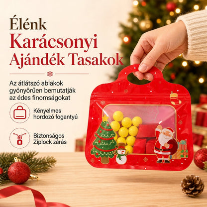 🎅 Karácsonyi ajándéktasakok – Öntapadós, könnyen használható 📦
