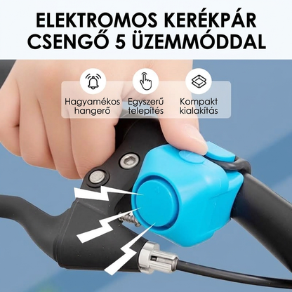 🚴 Elektromos biciklicsengő – 5 üzemmód, könnyen felszerelhető ✨