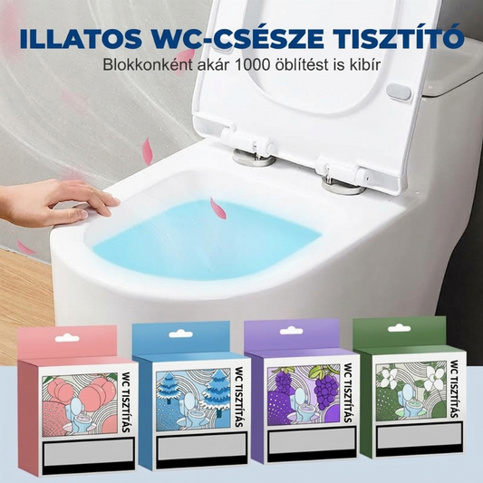 🚽 Illatosított WC-csésze tisztító – Tartályba helyezhető, friss illat 🌸