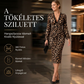 👗 Női csipke leopárd mintás V-nyakú ruha – Tömlőujjú, középhosszú, elegáns ✨