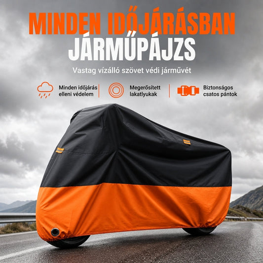 🎯 Vízálló motortakaró ponyva – Zárnyílásokkal, megbízható védelem 🎯
