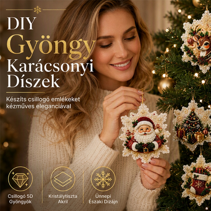 🎄 Karácsonyi DIY festésű akasztós díszítő szett – Kreatív ünnepi dekoráció ✨