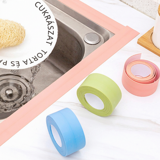 🛁 3,3 m vízálló szigetelő szalag – Konyhába és fürdőszobába, tartós védelem ✨