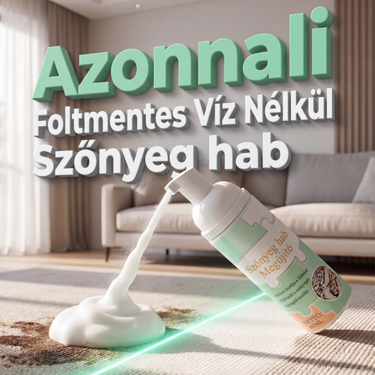 🧽 Vízmentes szőnyeghab folttisztító törülközővel – Gyors, hatékony, praktikus ✨