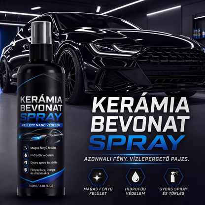 🚗 Autó nanokerámia bevonó spray – Tartós fény, hidrofób védelem ✨