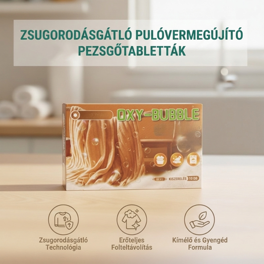 🧺✨ Zsugorodásgátló pulóver-felfrissítő pezsgőtabletta – Megőrzi a formát, frissít 🌸