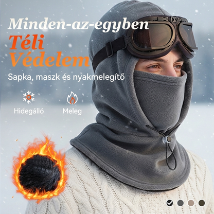 ❄️ Termikus sisakmaszk – Zsinórral, melegen tart, téli viselet 🔥