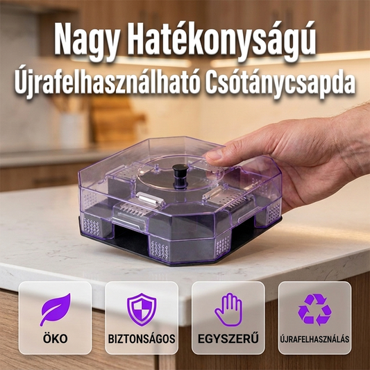 🛡️ Újrafelhasználható csótányfogó – Hatékony, biztonságos, otthonra ⚡