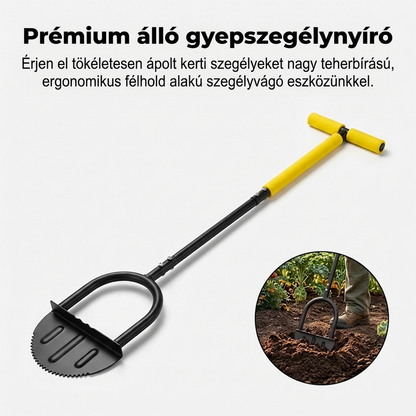 🌿 Kézi acél gyepszegélyvágó fogazott pengével – Precíz vágás, könnyen használható ✨