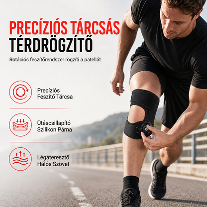 Állítható szilikon patella stabilizáló pánt