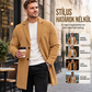 🧥 Férfi klasszikus egysoros középhosszú kabát – Elegáns, letisztult, sokoldalú ✨