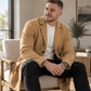 🧥 Férfi klasszikus egysoros középhosszú kabát – Elegáns, letisztult, sokoldalú ✨