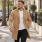 🧥 Férfi klasszikus egysoros középhosszú kabát – Elegáns, letisztult, sokoldalú ✨
