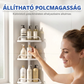 🚿 Állítható teleszkópos sarok zuhanypolc – Praktikus, helytakarékos, könnyen felszerelhető ✨