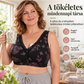 👙 Női nagy méretű virágmintás melltartó – Elülső gombbal, acél merevítés nélkül ✨
