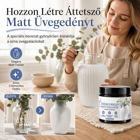 🖌️ Matt festék üvegvázához – Kreatív barkácsolás, matt felület 📦