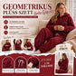 🍂 Geometrikus dombornyomott plüss szett – Időtlen kényelem, könnyed stílus minden alkalomra ✨
