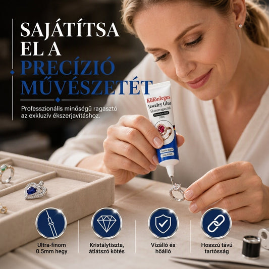 💎 Átlátszó erős ékszerragasztó – Tartós kötés, láthatatlan hatás ✨