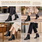 👢 Női vintage brit stílusú fűzős bokacsizma – Hegyes orr, közepes kockasarok ✨