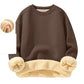 🧥 Férfi gyapjú bélésű kerek nyakú pulóver – Meleg, kényelmes, elegáns ✨