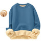 🧥 Férfi gyapjú bélésű kerek nyakú pulóver – Meleg, kényelmes, elegáns ✨