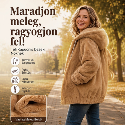 ❄️ Női téli kényelmes kapucnis kabát – Meleg, praktikus, divatos ✨