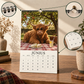 🐮🐄 2027-es Grumpy Highland Cows A4-es fali naptár – Mord skót tehenek, humoros falinaptár 📅