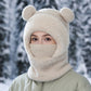 🧸 3 az 1-ben téli medvesapka sállal és maszkkal – Varm, praktikus és aranyos ✨